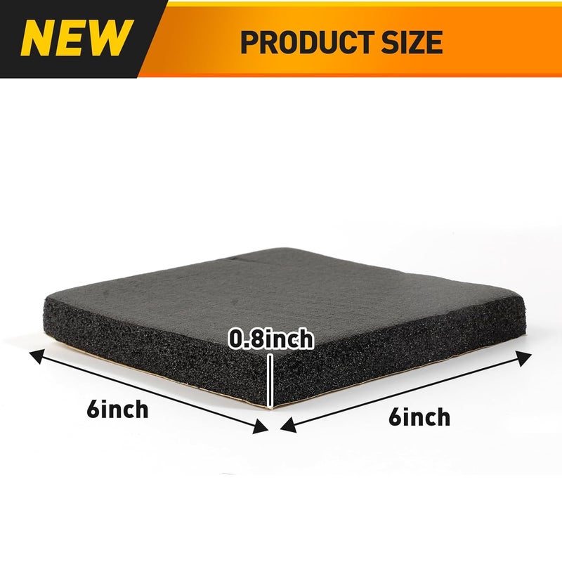 MODIGT Foam Padding Sheet Self Adhesive 3/4" Thick Neoprene Insulation Foam Anti Vibration Foam Rubber Pads for Furniture Cars Speakers 6 Inch X 6 Inch (4 Pcs) - Image 4